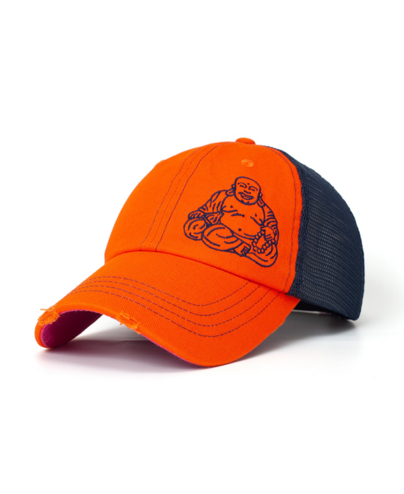 Женская регулируемая сетчатая шляпа с застежкой на спине для йоги, оранжевая шляпа дальнобойщика Будды Shady Lady