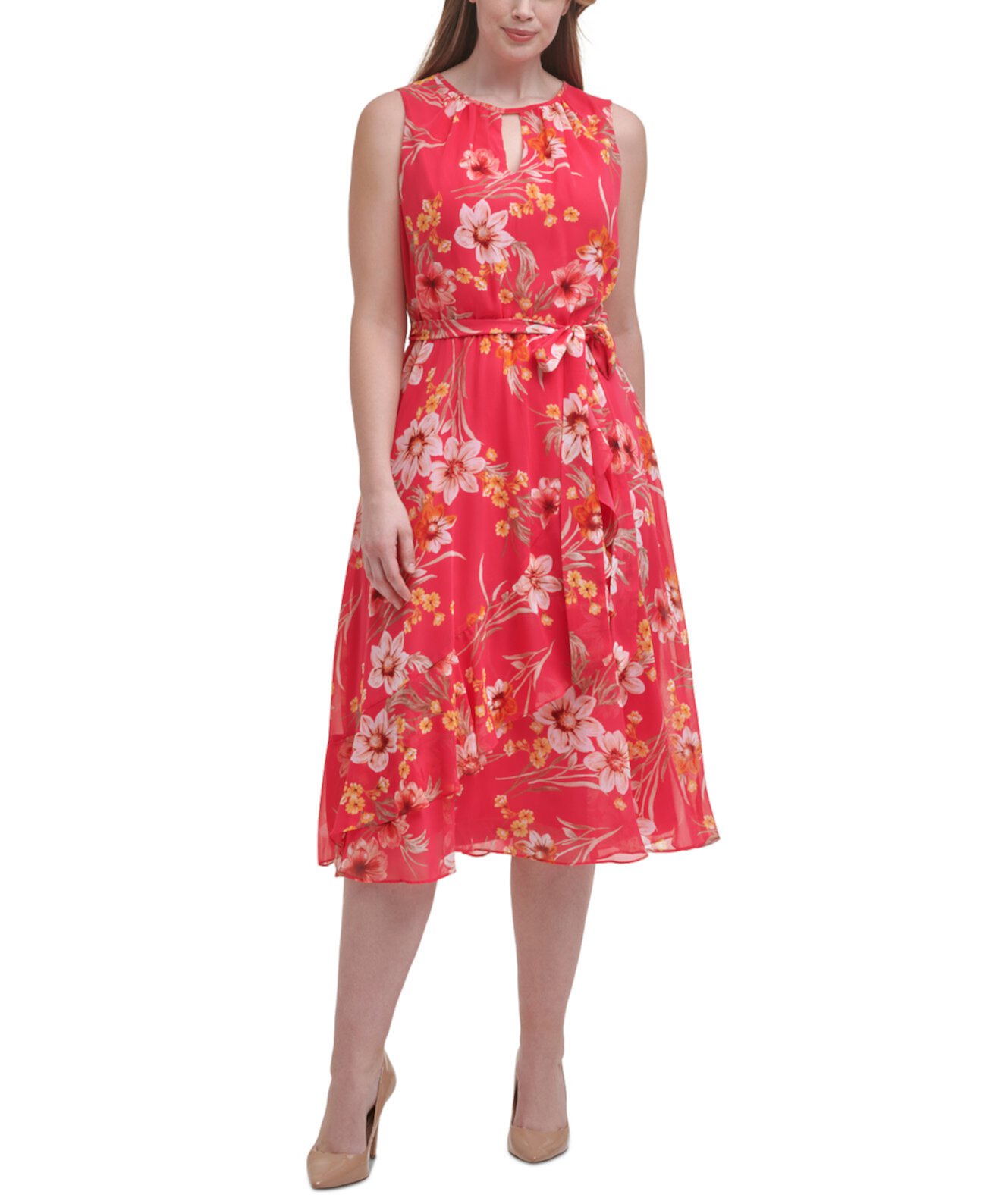 Платье миди большого размера с цветочным принтом Jessica Howard