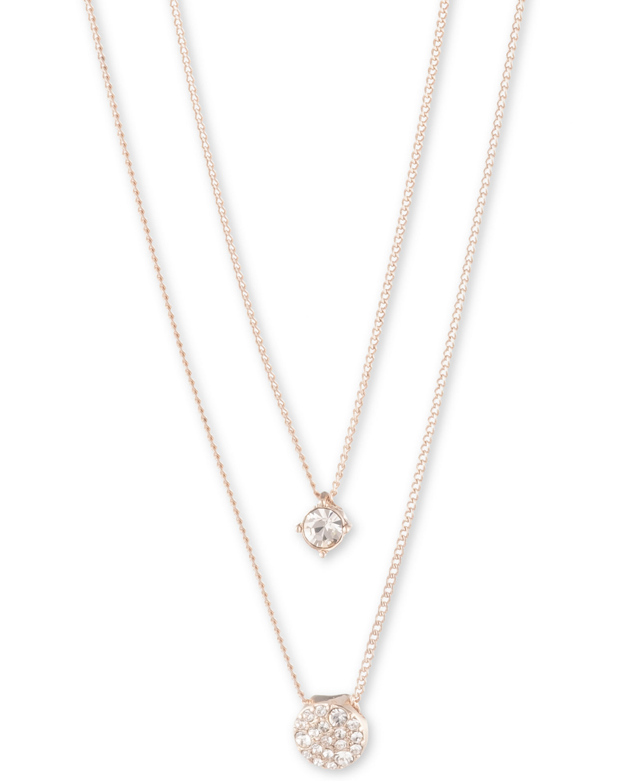 Регулируемое двухрядное ожерелье с подвеской Scattered Crystal, удлинитель 16 + 3 дюйма Givenchy