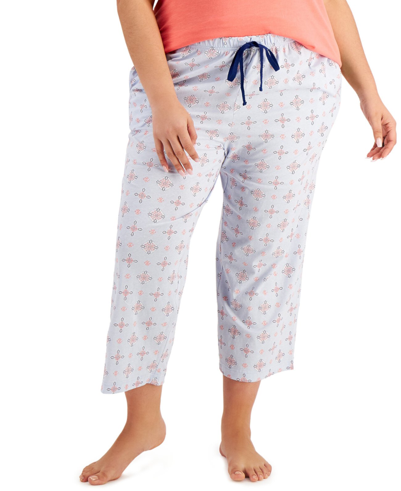 Укороченные хлопковые пижамные брюки, созданные для Macy's Charter Club