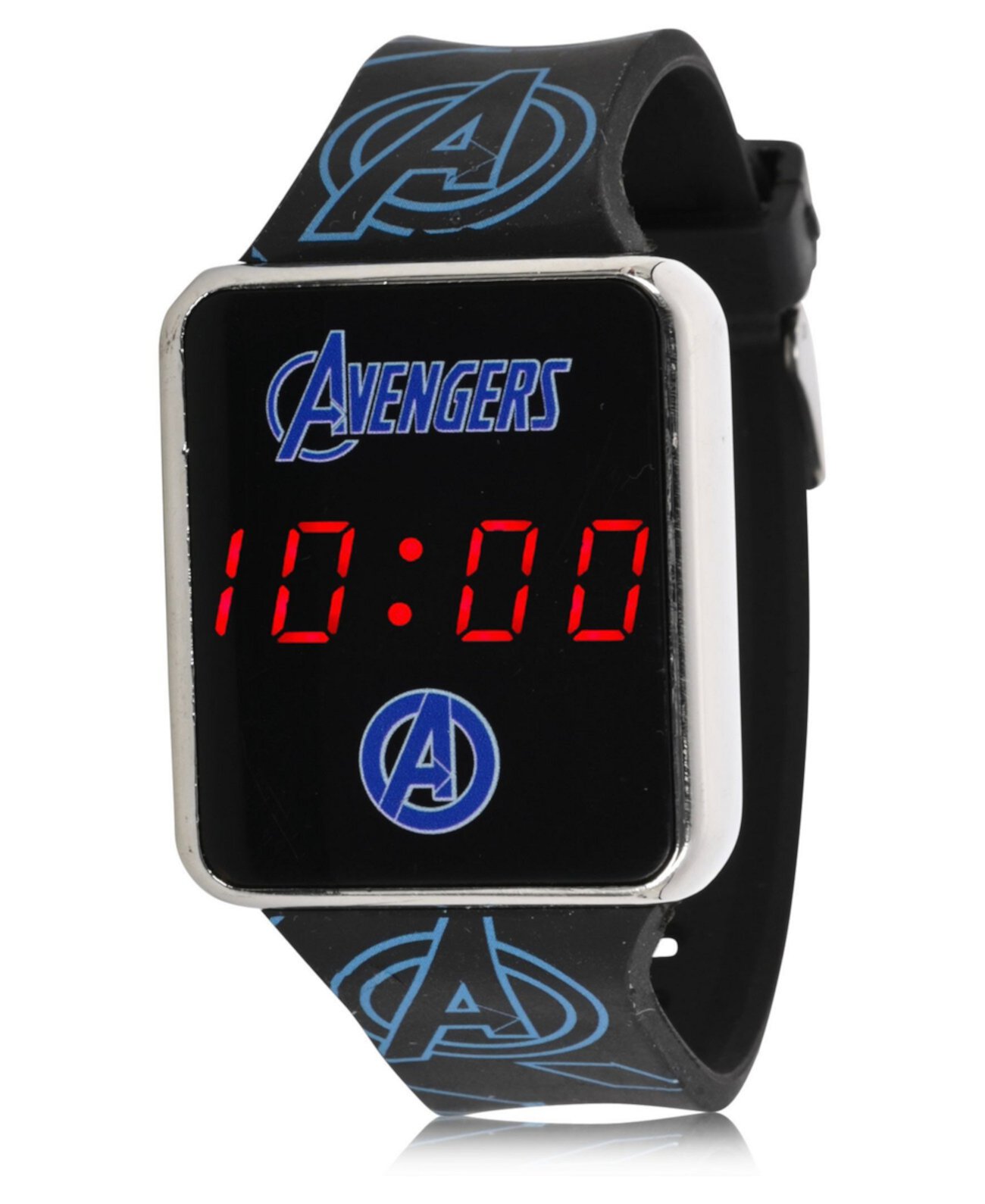 Детские часы Avengers с сенсорным экраном и черным силиконовым ремешком со светодиодной подсветкой, 36 мм x 33 мм ACCUTIME