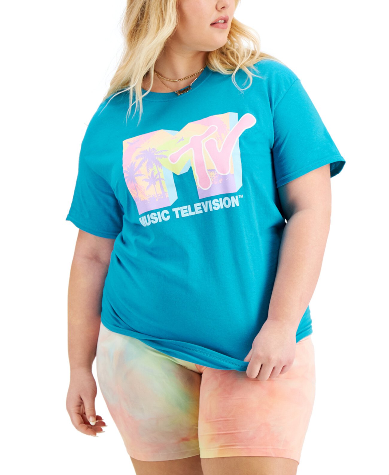 Модная хлопковая футболка больших размеров MTV Love Tribe