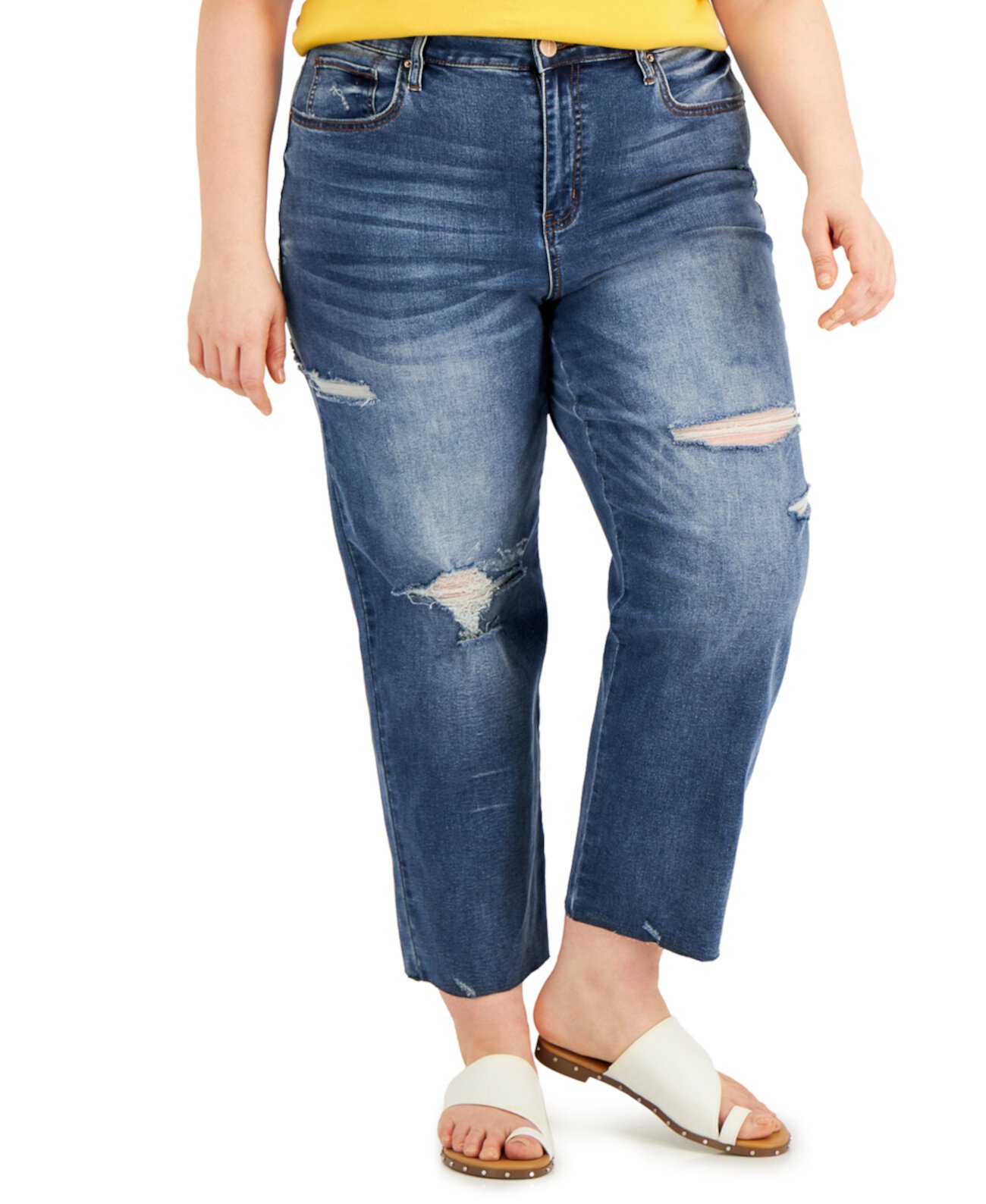 Модные прямые джинсы Lorena больших размеров с прямыми штанинами Dollhouse
