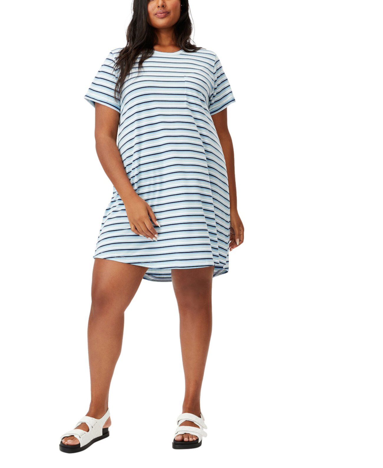 Модное свободное платье-футболка больших размеров COTTON ON