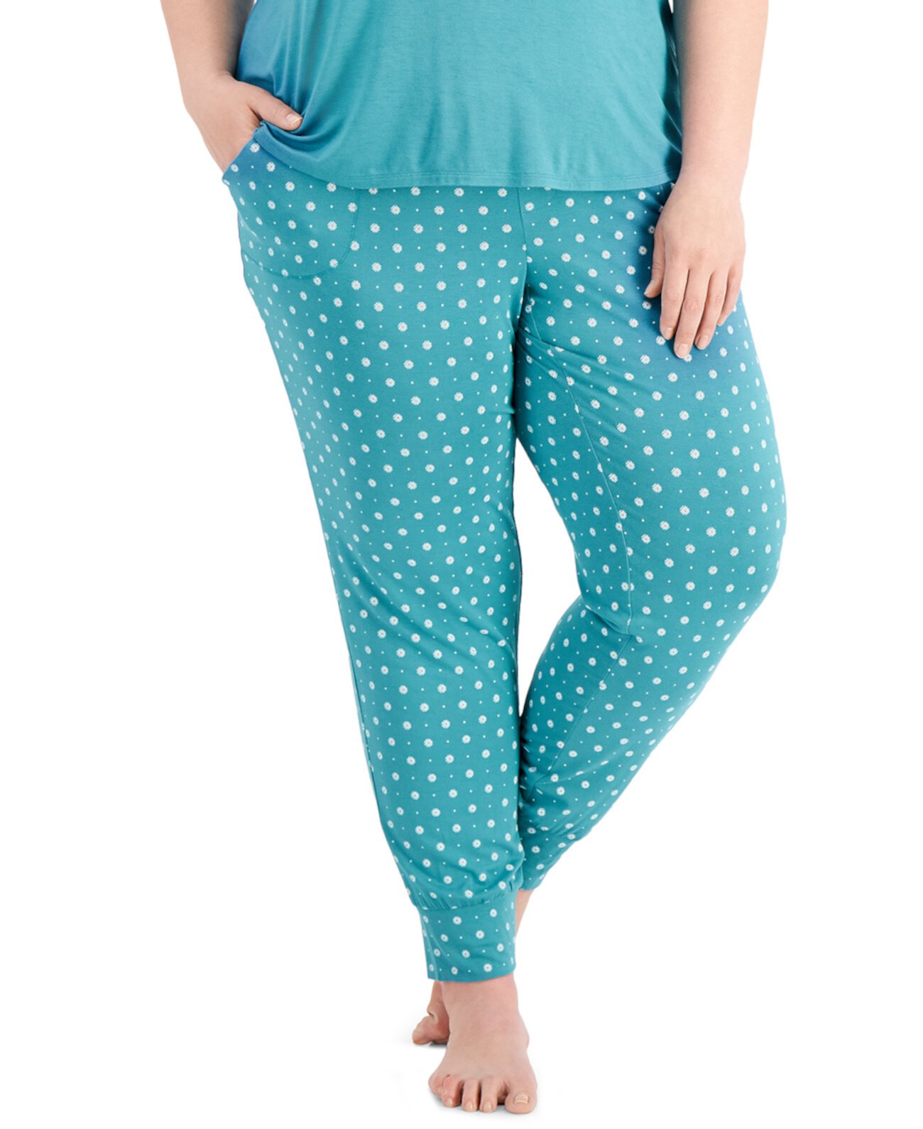 Пижамные брюки Essential Jogger с принтом больших размеров, созданные для Macy's Alfani