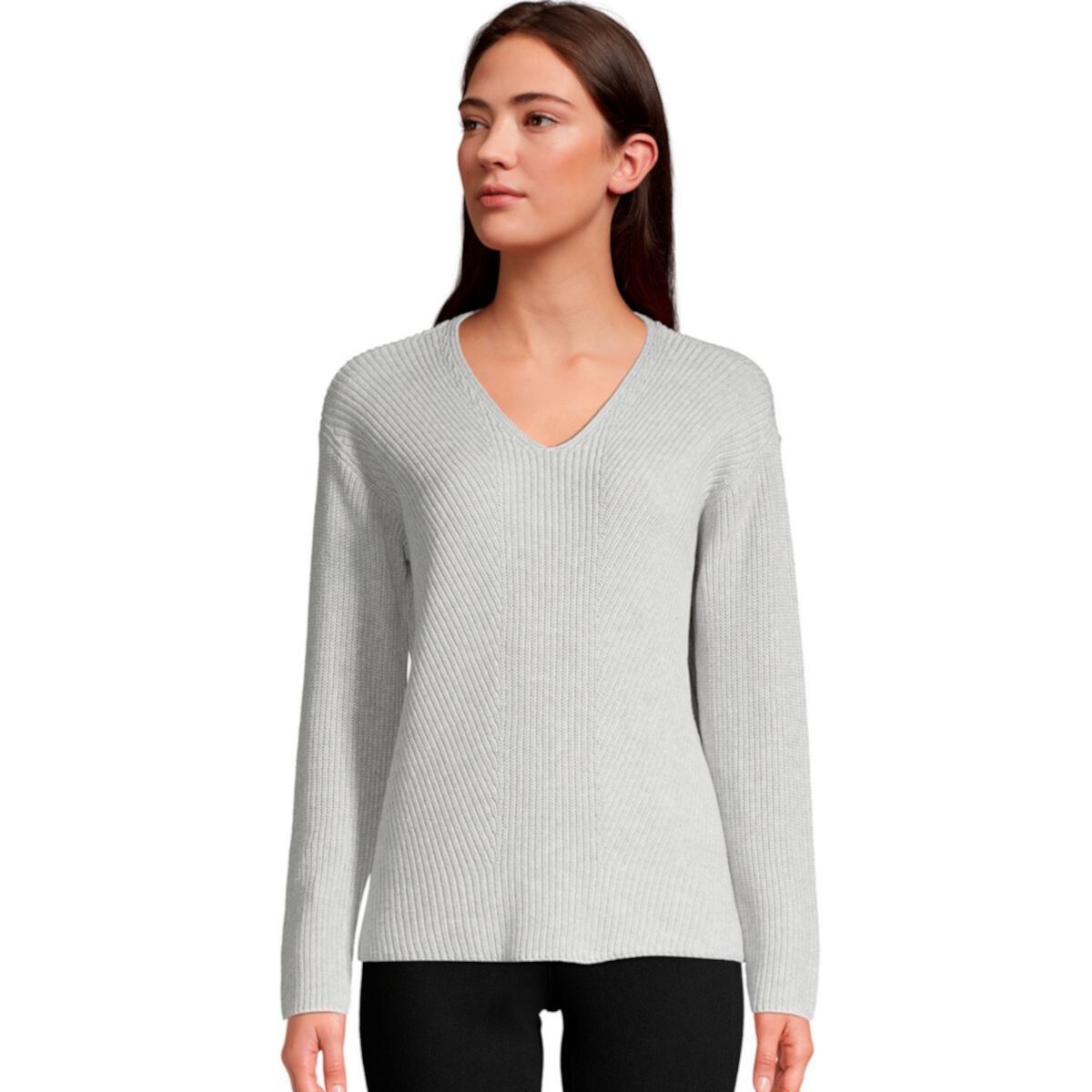 Women's Lands' End Drifter Shaker V-neck Sweater Lands' End