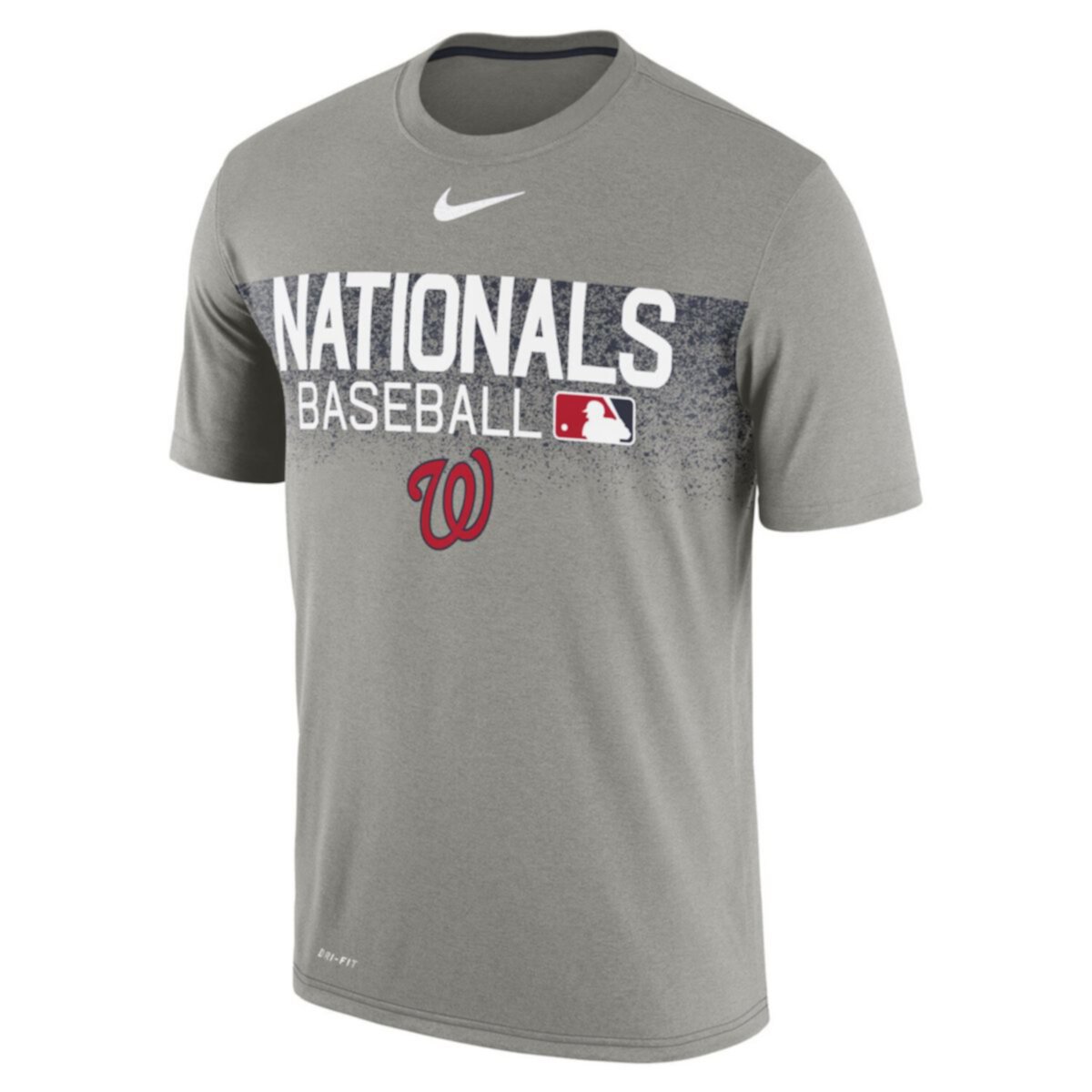 Мужская серая футболка Nike Washington Nationals Authentic Collection Legend Team Issued Performance Nike