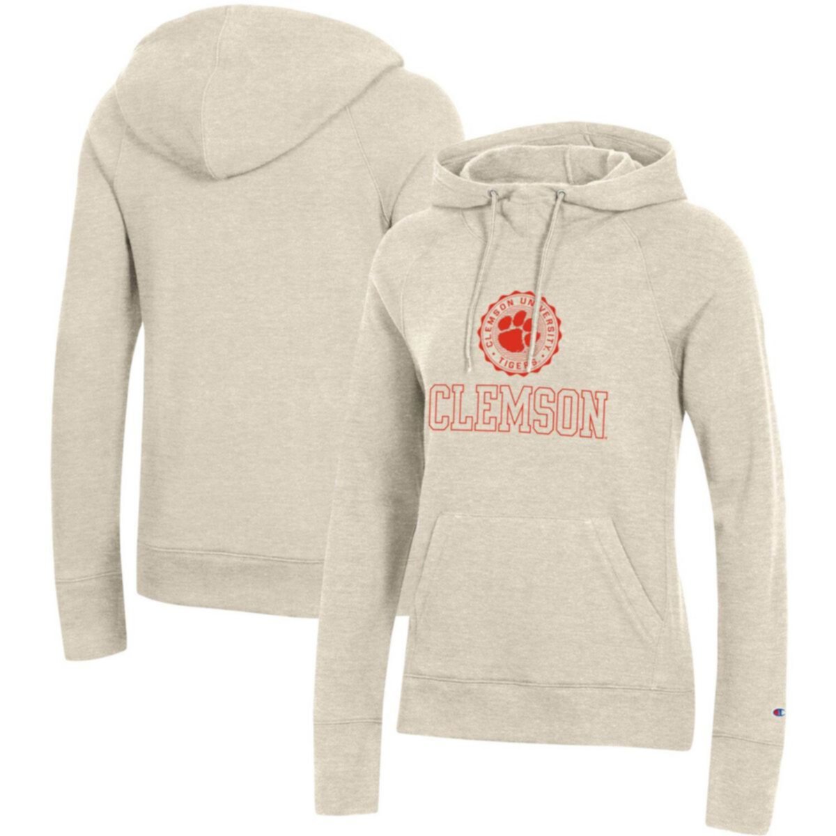 Женская Футболка Champion Clemson Tigers College Seal Pullover Hoodie Champion