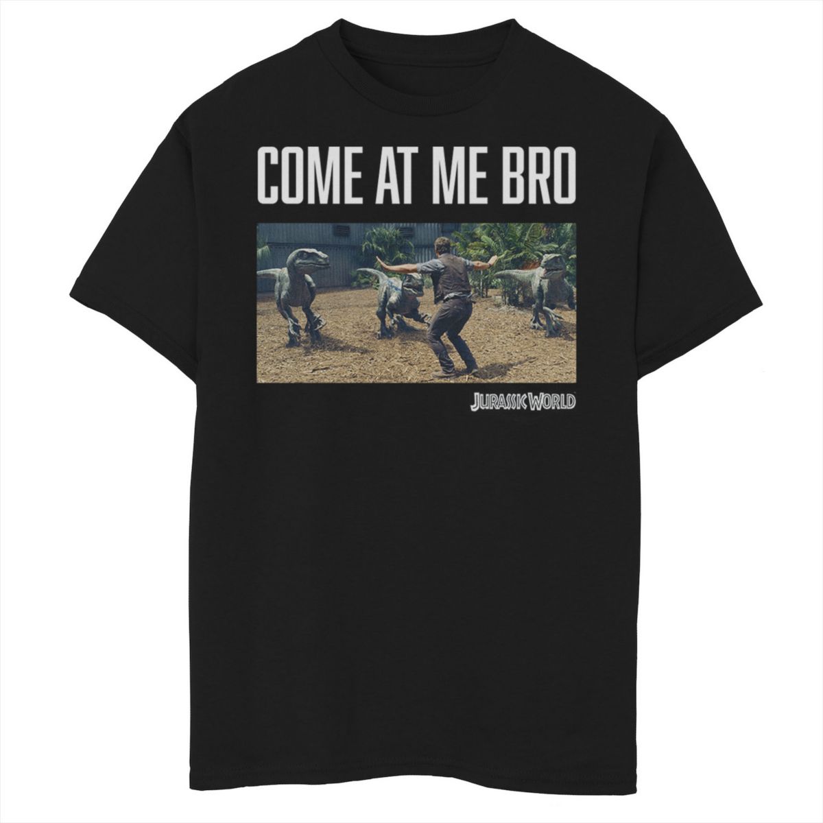 Джерси Jurassic World Для мальчиков Come At Me Bro Movie Still Graphic Tee Jurassic World