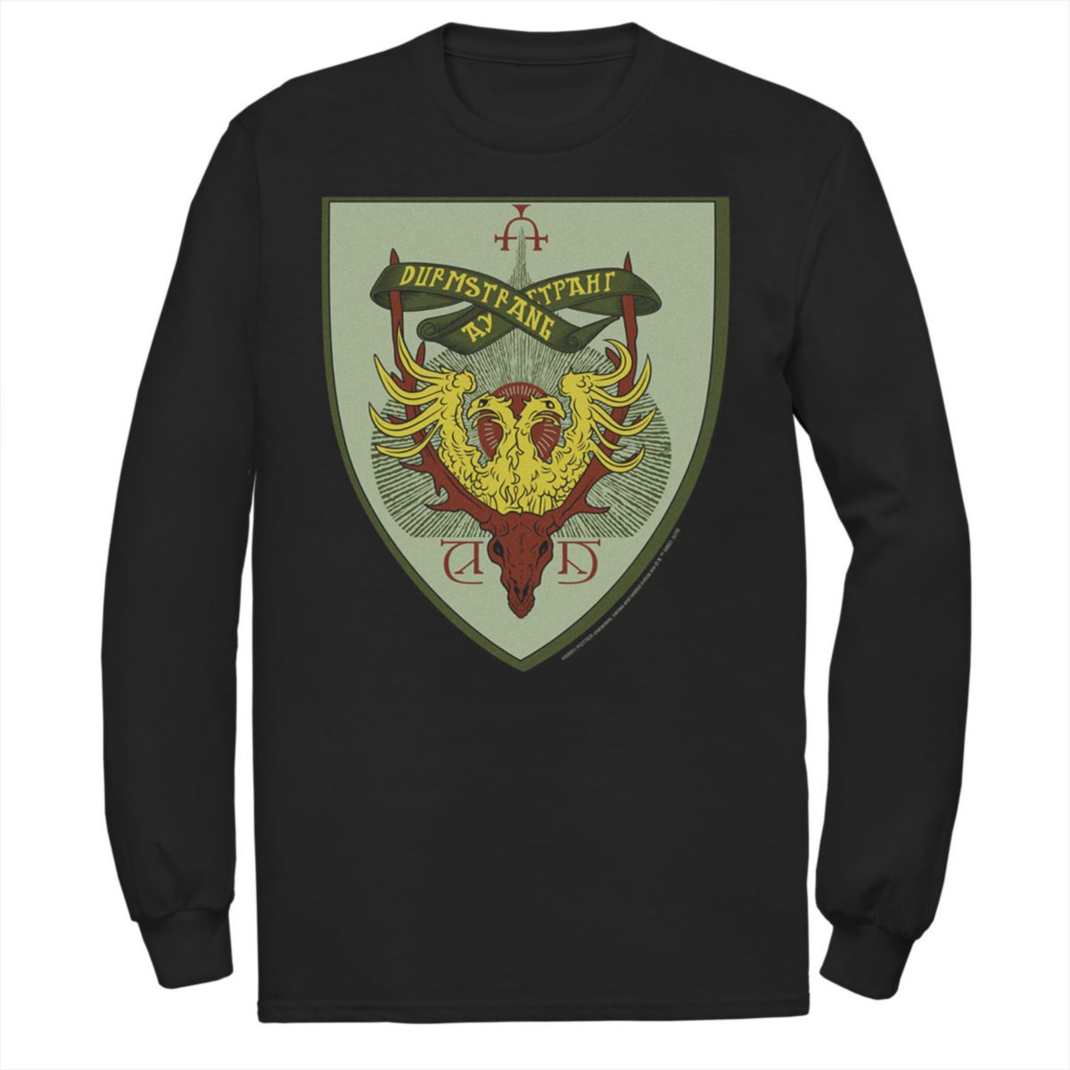 Мужская футболка с графическим принтом Harry Potter Durmstrang Crest с длинным рукавом Harry Potter
