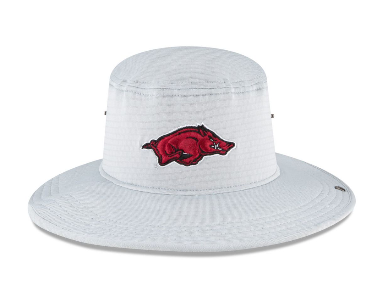 Мужская серая шляпа New Era Arkansas Razorbacks Aussie Snap Boonie New Era