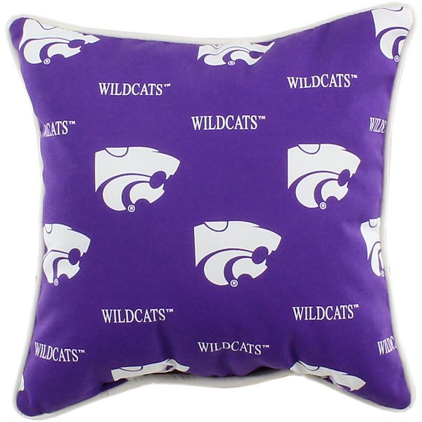 Декоративная уличная подушка Kansas State Wildcats, 40х40 см, толщина 15 см College Covers