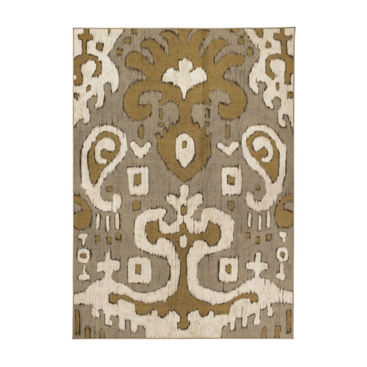 Противоскользящий водоотталкивающий коврик Ochre Ikat, машинная стирка, толщина 0,6 см MY MAGIC CARPET