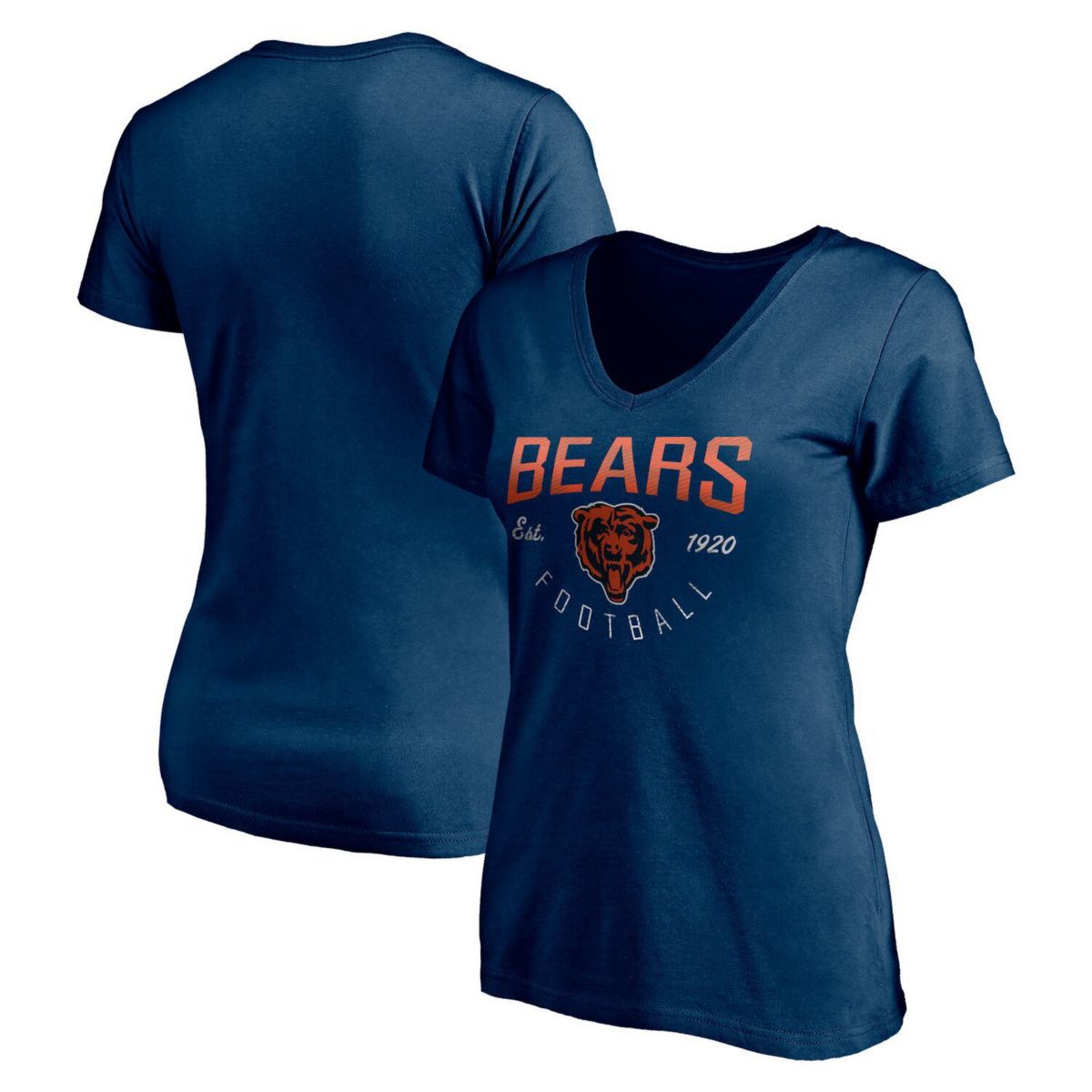 Купить Футболки Womens Fanatics Branded Navy Chicago Bears Live For It V Neck T Shirt Fanatics 