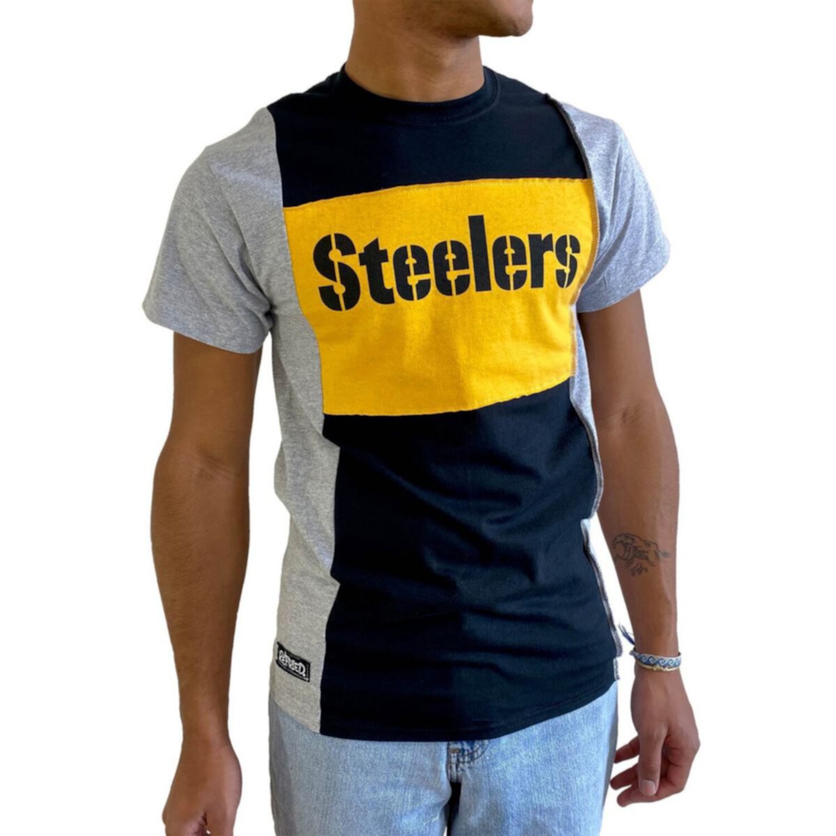 Мужская Футболка Refried Apparel Pittsburgh Steelers Split Refried Apparel