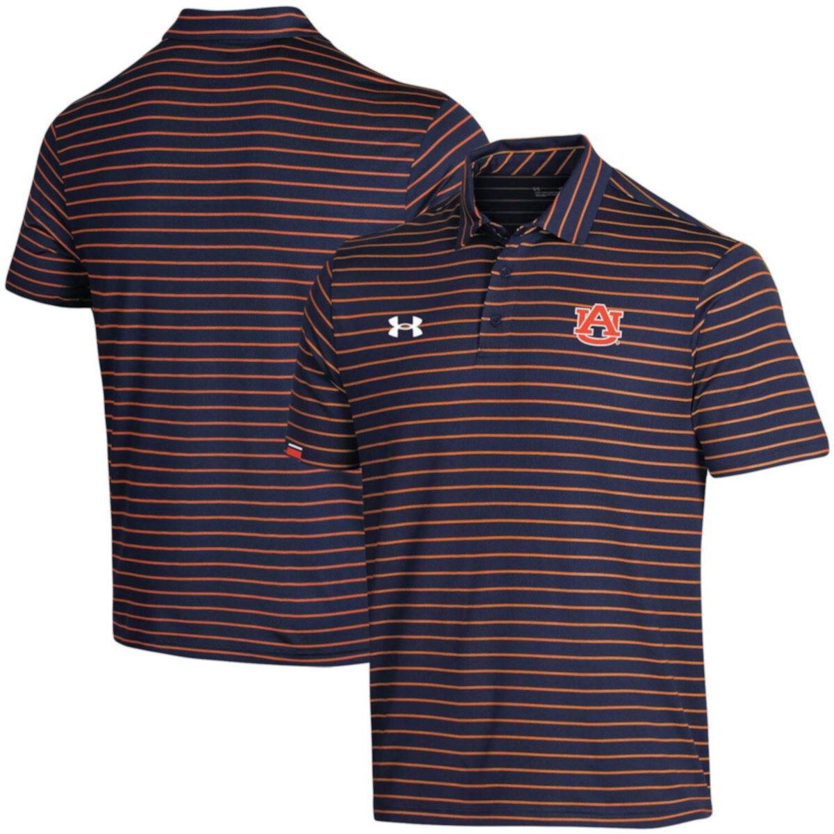 Men's Under Armour Navy Auburn Tigers Early Season Coaches Sideline Polo Under Armour