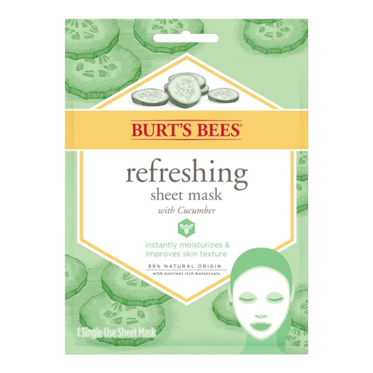 Burt's Bees Освежающая огуречная маска BURT'S BEES