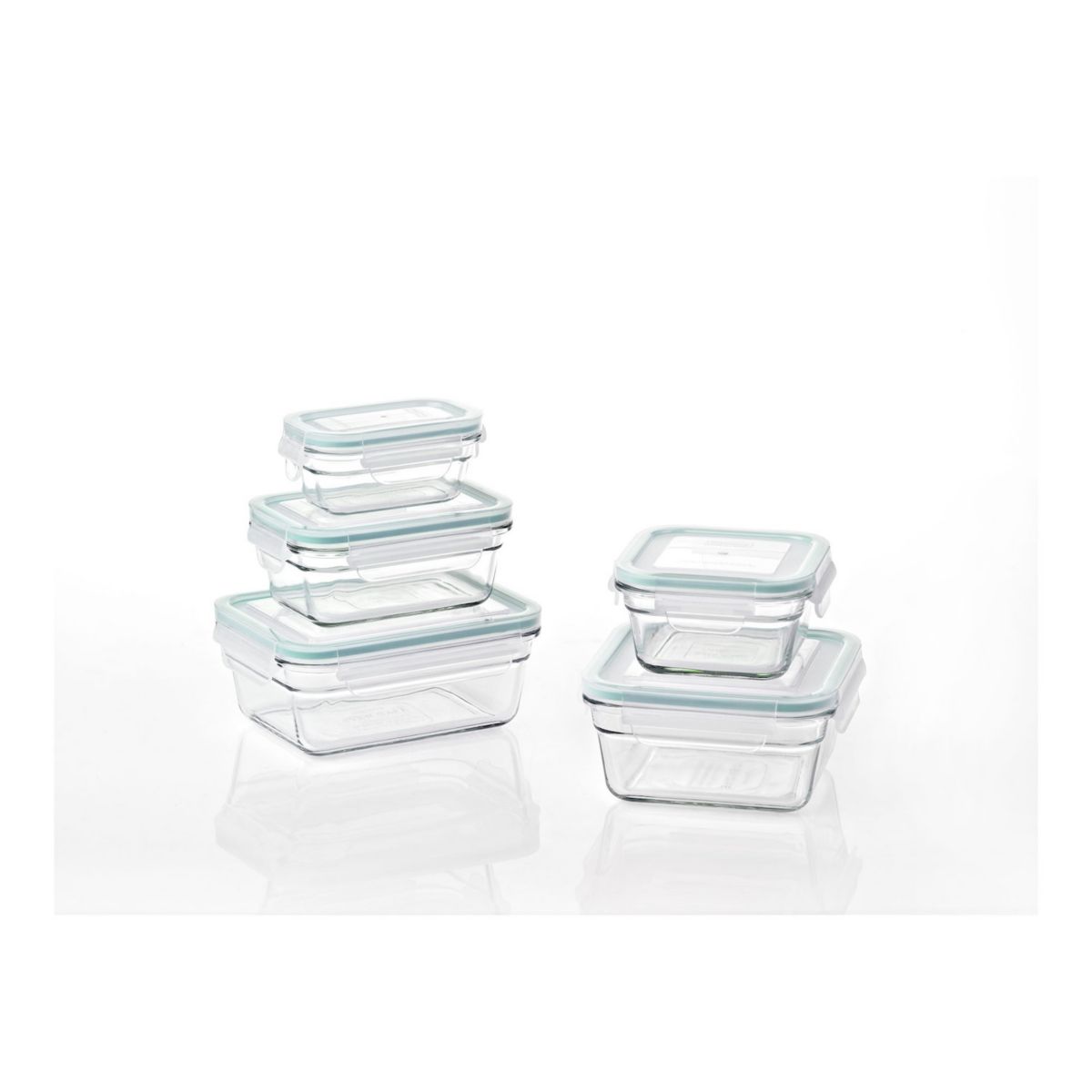 Стеклянные контейнеры для хранения пищевых продуктов Glasslock и микроволновые печи, безопасные для использования в микроволновой печи, набор из 10 предметов Glasslock