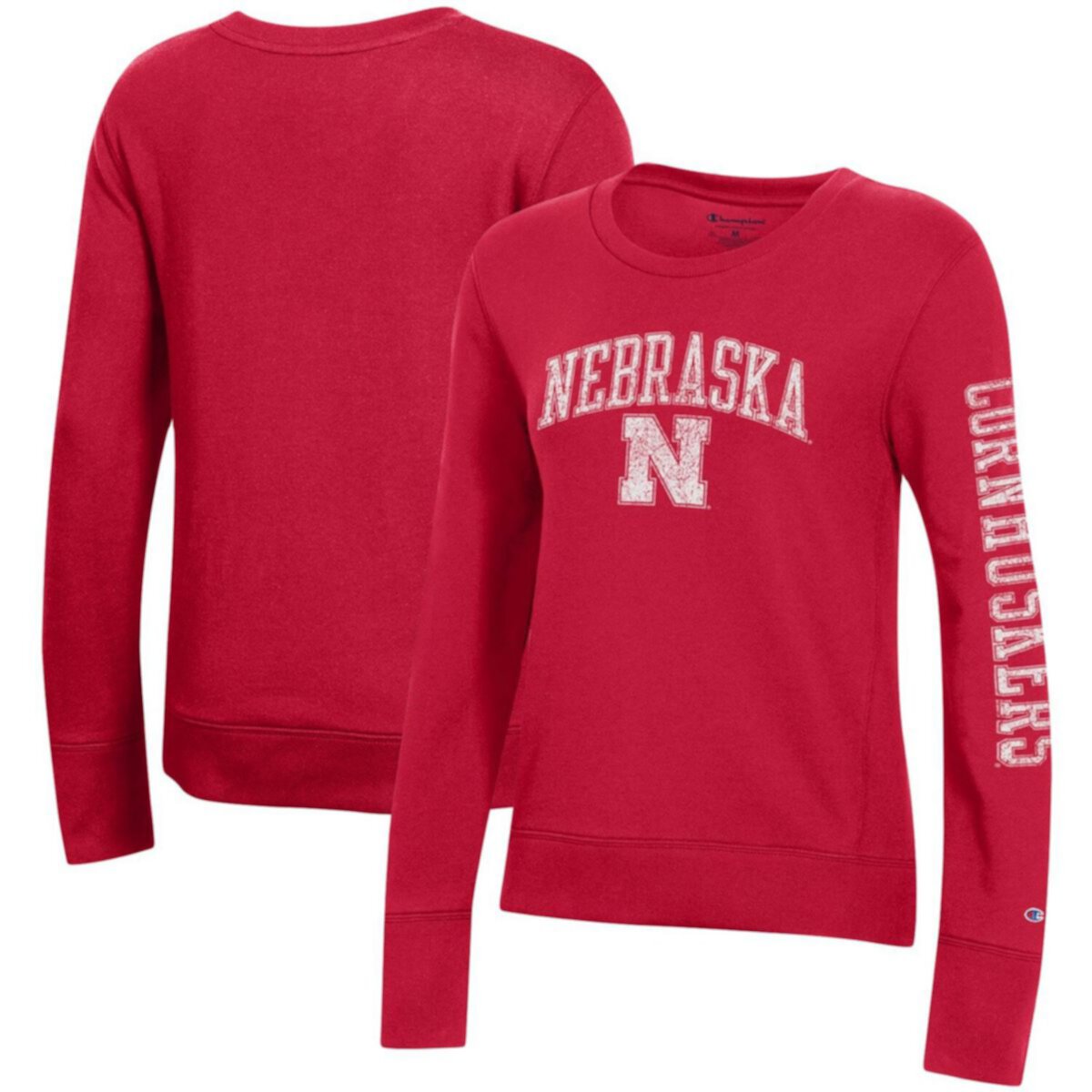 Женская Футболка Champion Nebraska Huskers University 2.0 Fleece Crewneck Champion