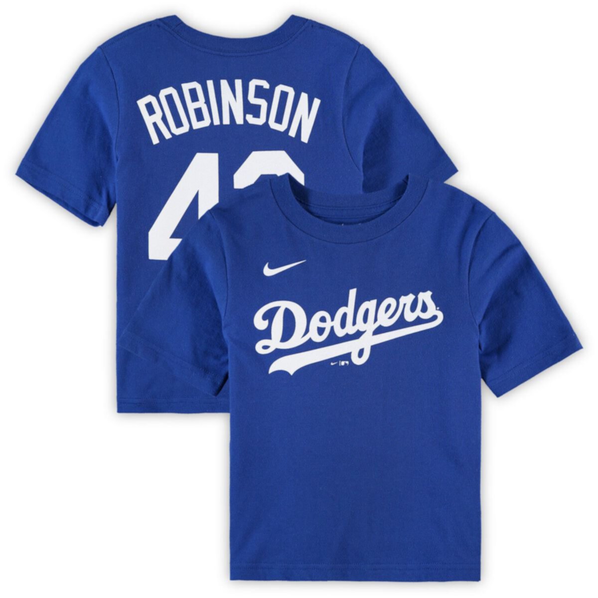 Футболка дошкольного возраста Nike Jackie Robinson Royal Los Angeles Dodgers с именем и номером игрока Nike
