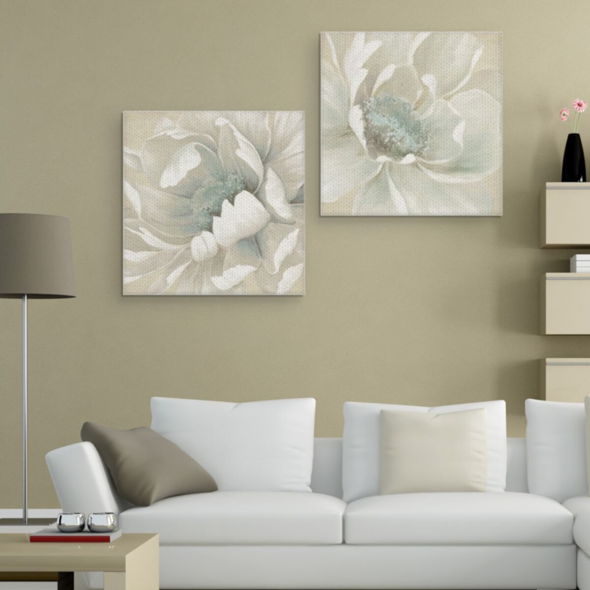 Набор из 2 предметов для рисования на холсте Winter Blooms I и II American Art Décor