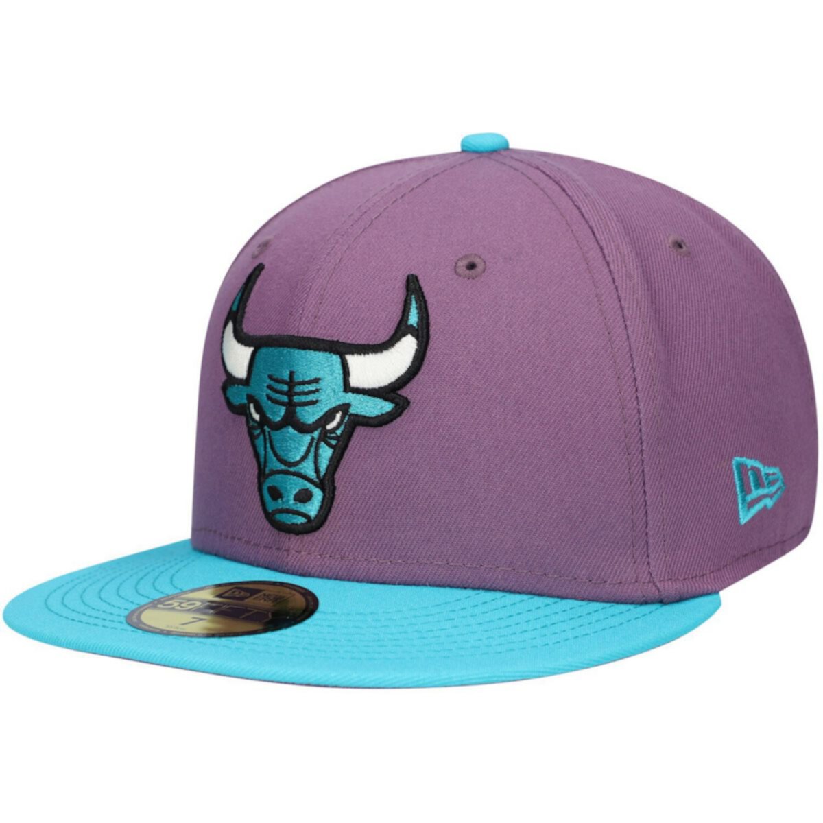 Мужская двухцветная мужская шляпа New Era Purple / Teal Chicago Bulls 59FIFTY New Era