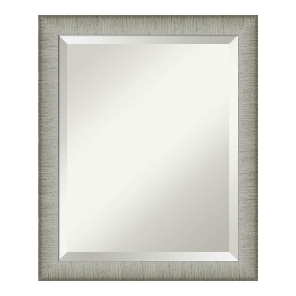 Amanti Art Elegant Brushed Framed Vanity Bathroom Wall Mirror Amanti Art