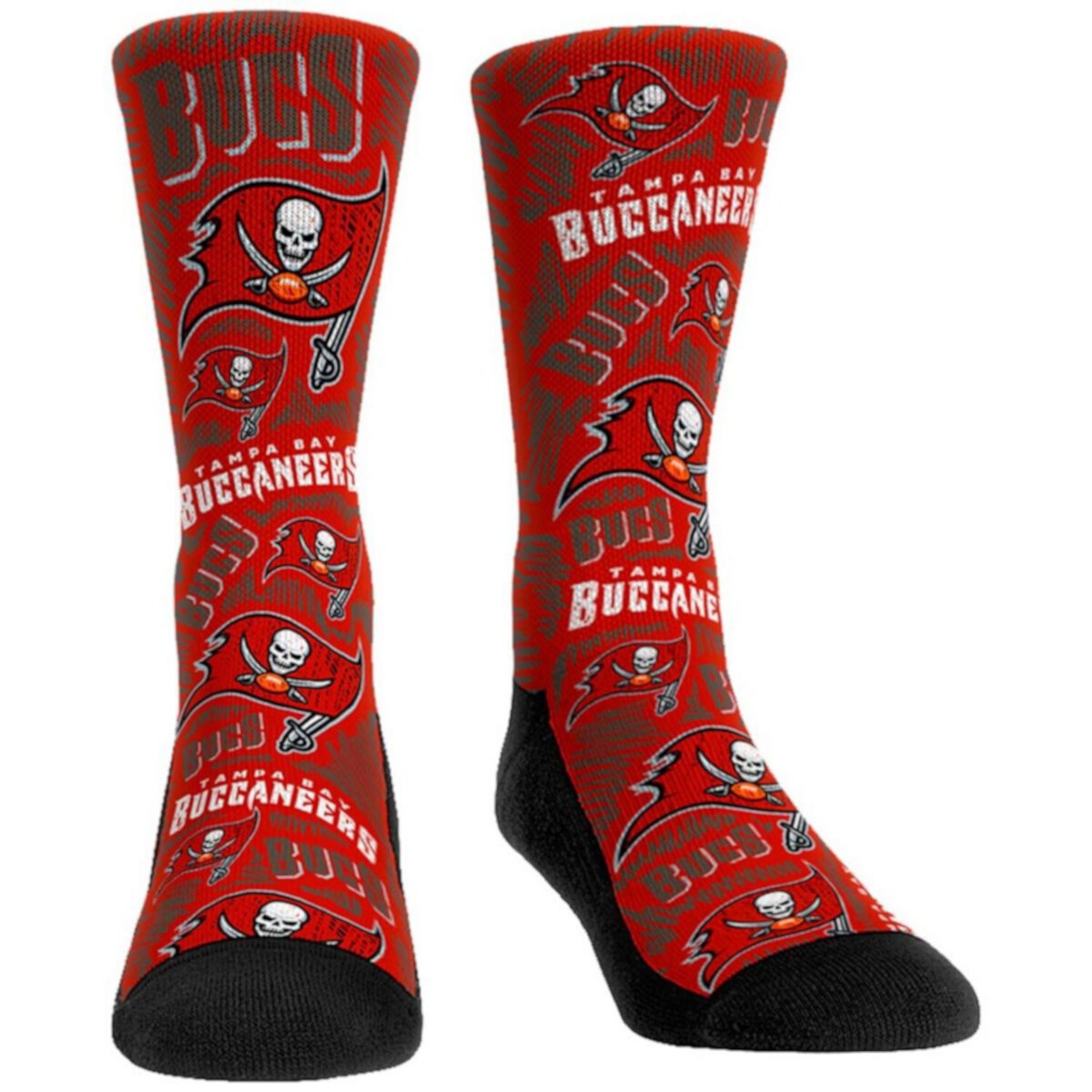 Мужские носки Rock Em Socks Tampa Bay Buccaneers Logo Sketch Crew Socks Unbranded