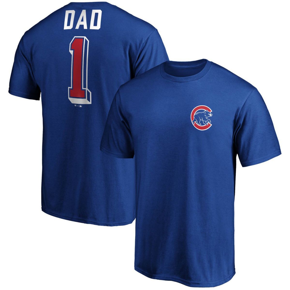 Заказать Футболки Мужская футболка Royal Chicago Cubs Number One Dad ...