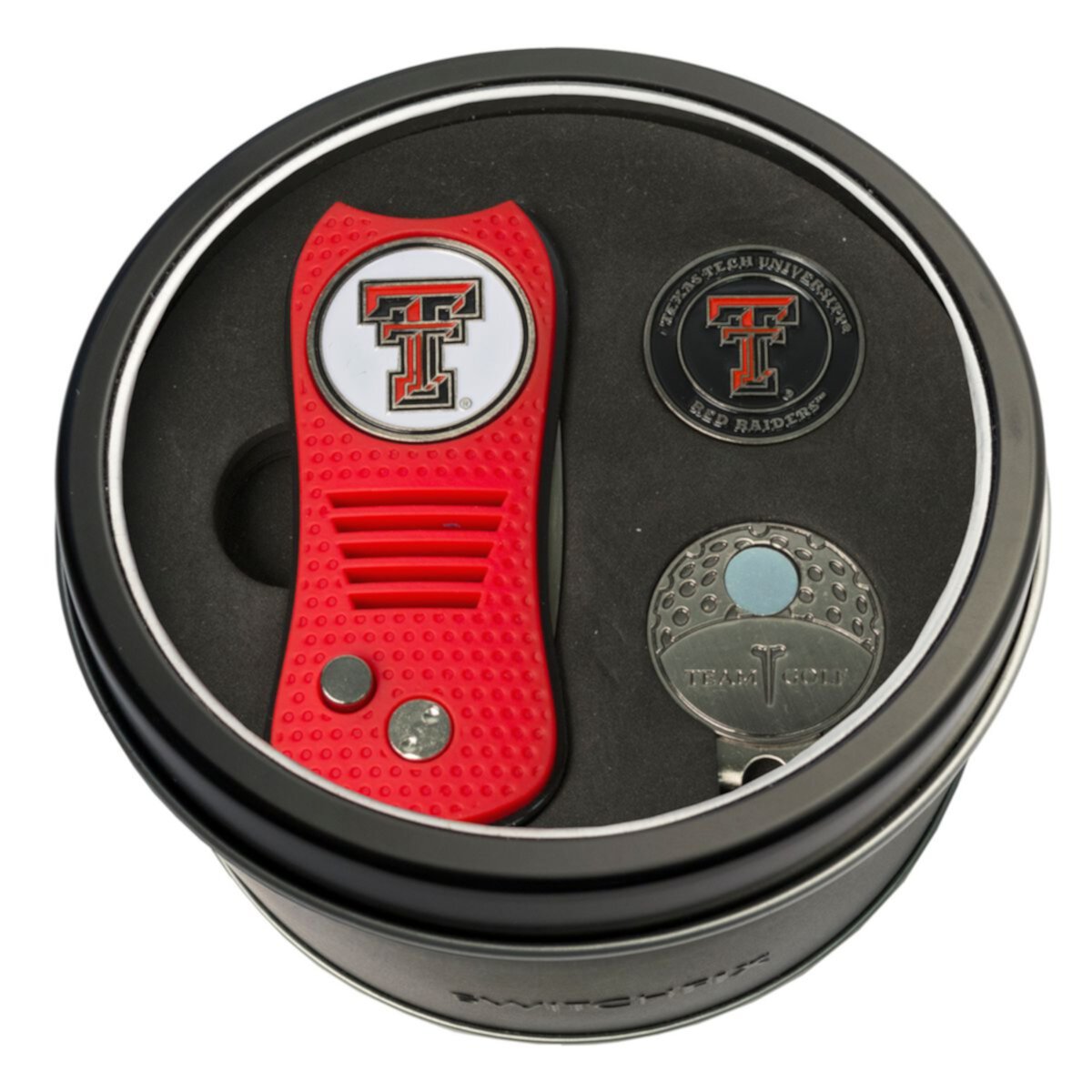 Инструмент Team Golf Texas Tech Red Raiders Switchfix Divot, зажим для колпачка и набор маркеров для шариков Team Golf