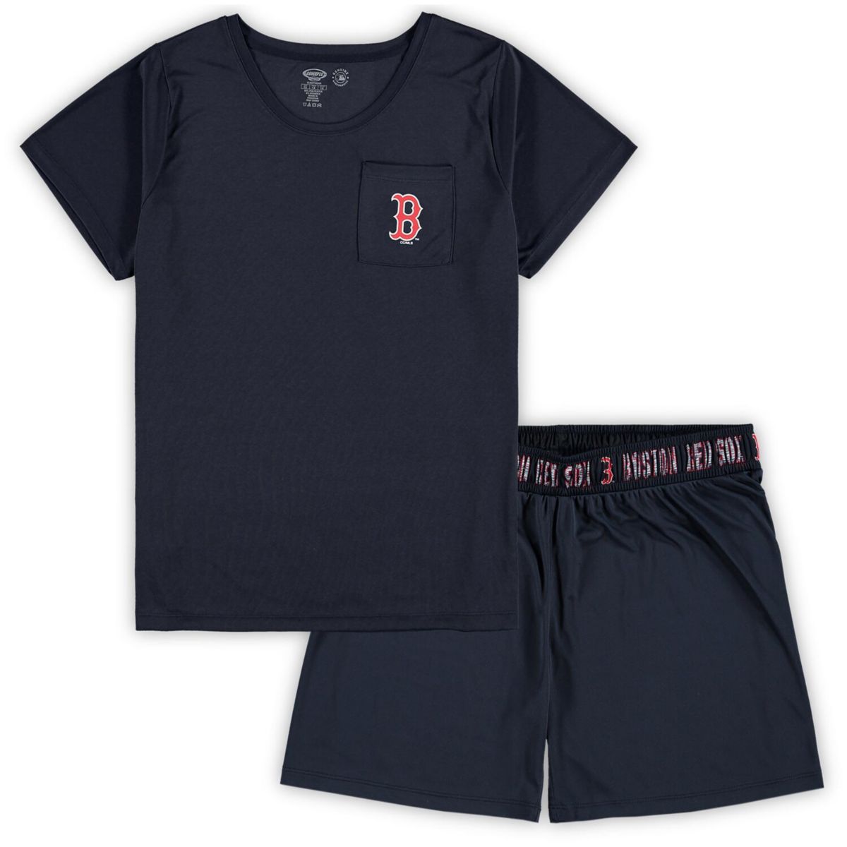 Women's Concepts Sport Navy Boston Red Sox Plus Size T-Shirt & Shorts Sleep Set Unbranded