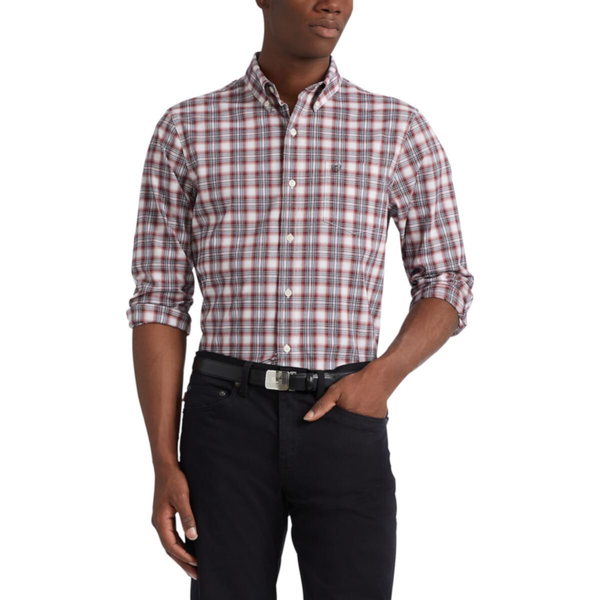 Big & Tall Chaps Classic-Fit Stretch Easy-Care Button-Down Shirt CHAPS