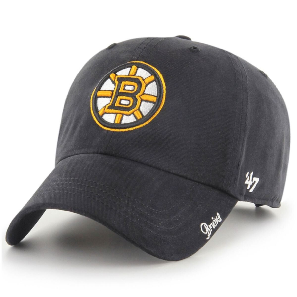 Женская регулируемая шляпа '47 Black Boston Bruins Team Miata Clean Up Unbranded