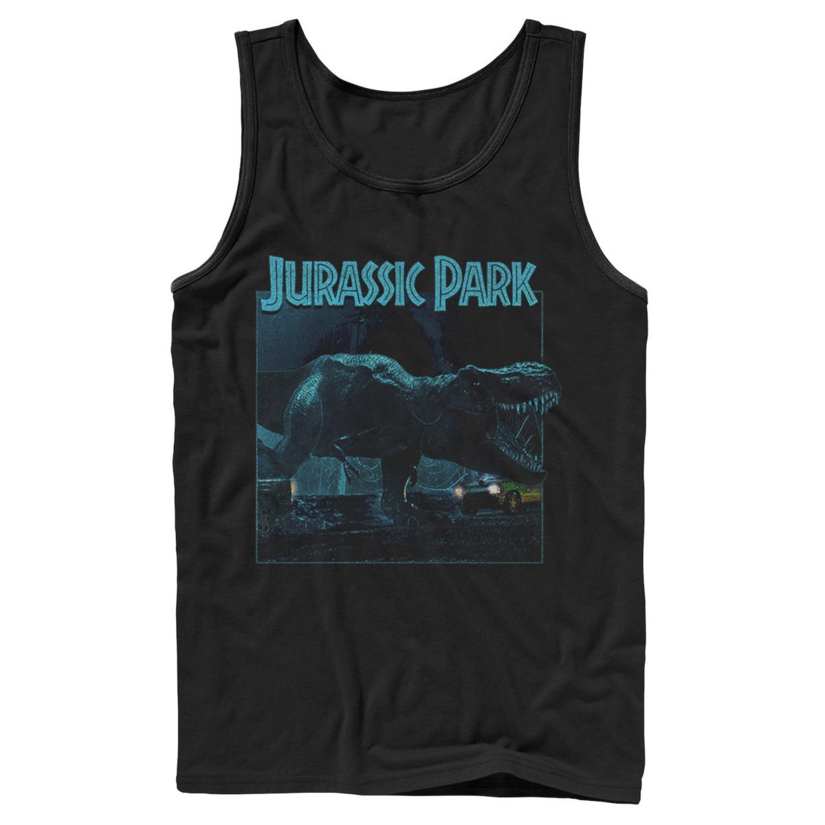 Мужская Футболка Jurassic Park T Rex Roar Dark Photo Jurassic Park