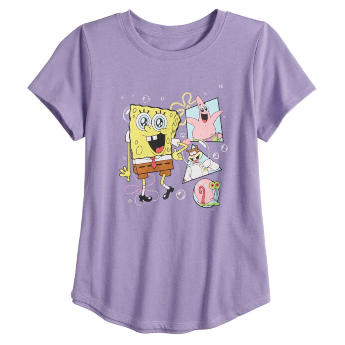 Girls 7-16 Smiley SpongeBob Graphic Tee Licensed Character