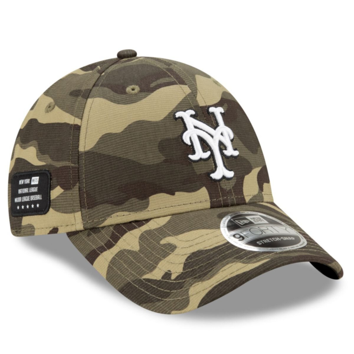 Men's New Era Camo New York Mets 2021 Armed Forces Day 9FORTY Adjustable Hat New Era