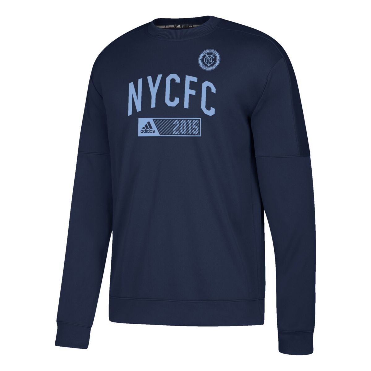 Men's adidas Navy New York City FC Team Issued Fleece Pullover Sweatshirt Adidas