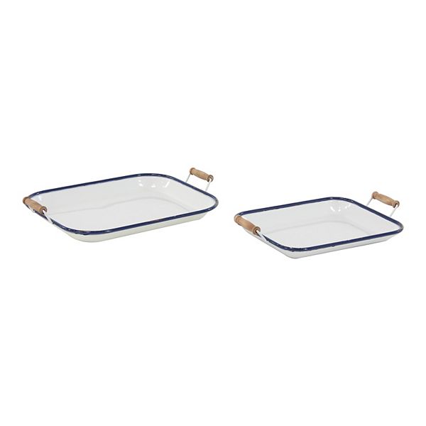 Stella & Eve Farmhouse Decorative Tray Table Decor 2-piece Set Stella & Eve