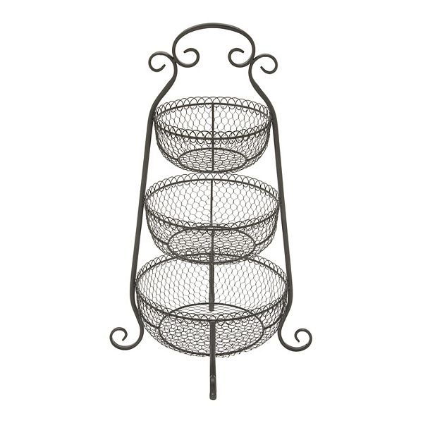 Stella & Eve Farmhouse 3-Tier Decorative Tray Stand Table Decor Stella & Eve