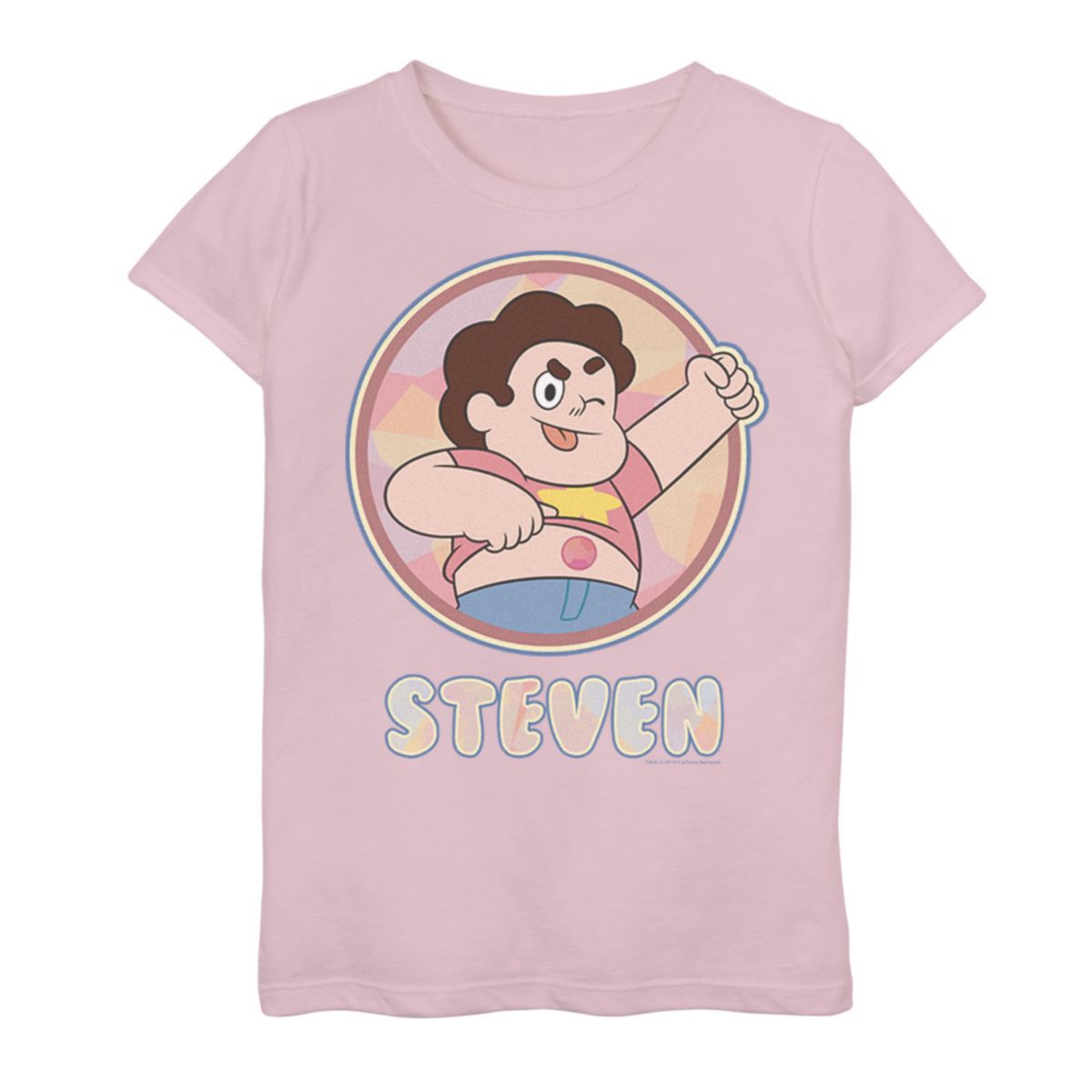 Футболка с изображением пупка Steven Universe для девочек 7–16 лет с графическим рисунком Cartoon Network