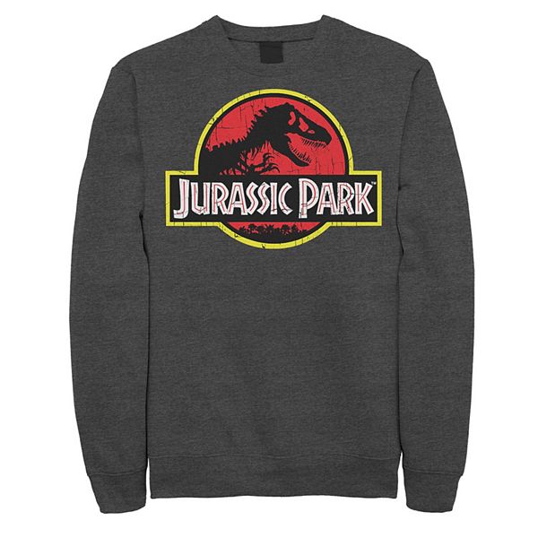 Мужской флисовый пуловер с длинным рукавом и оригинальным логотипом Jurassic Park Jurassic World