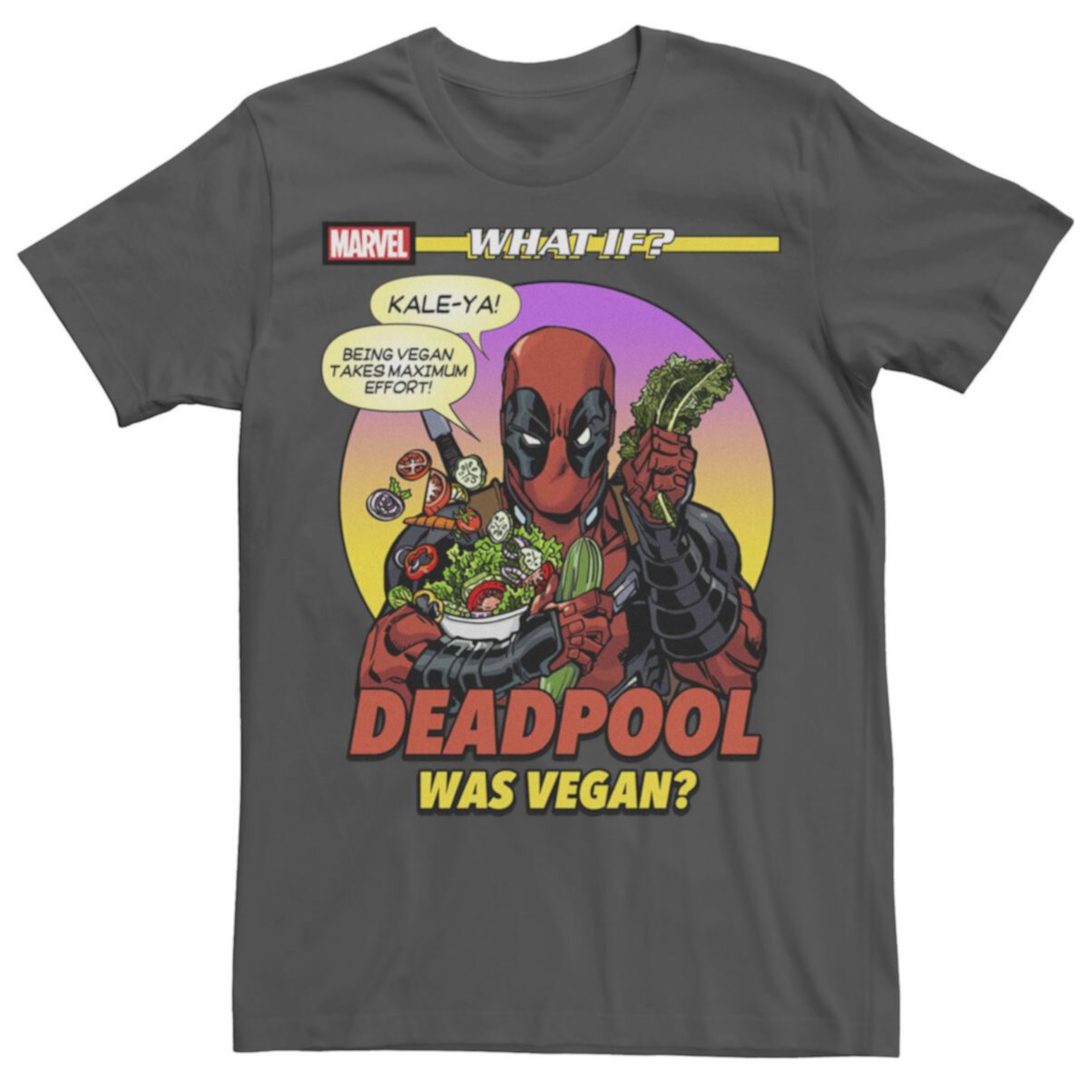 Мужская футболка с рисунком на обложке комиксов Marvel What If Deadpool Was Vegan Marvel