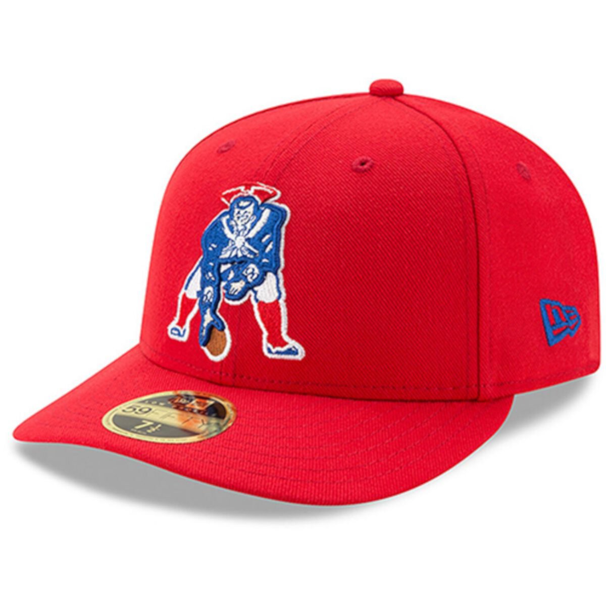 Мужская структурированная шляпа New Era Red New England Patriots Omaha с низким профилем 59FIFTY New Era