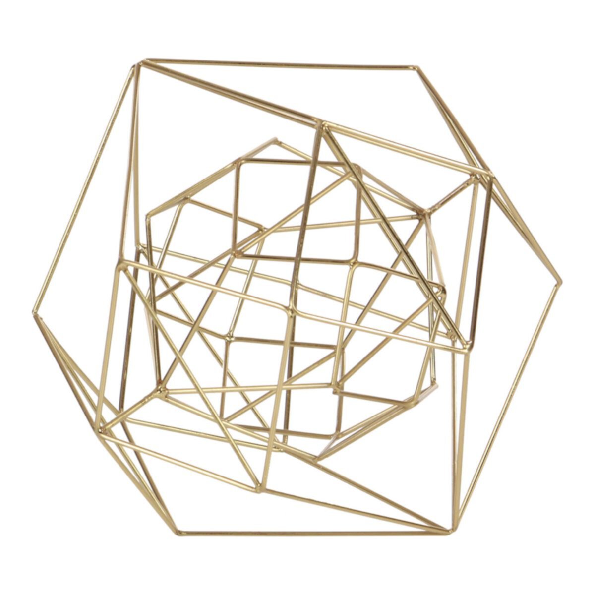 CosmoLiving от Cosmopolitan Металлический геометрический шар Скульптура Декор стола CosmoLiving