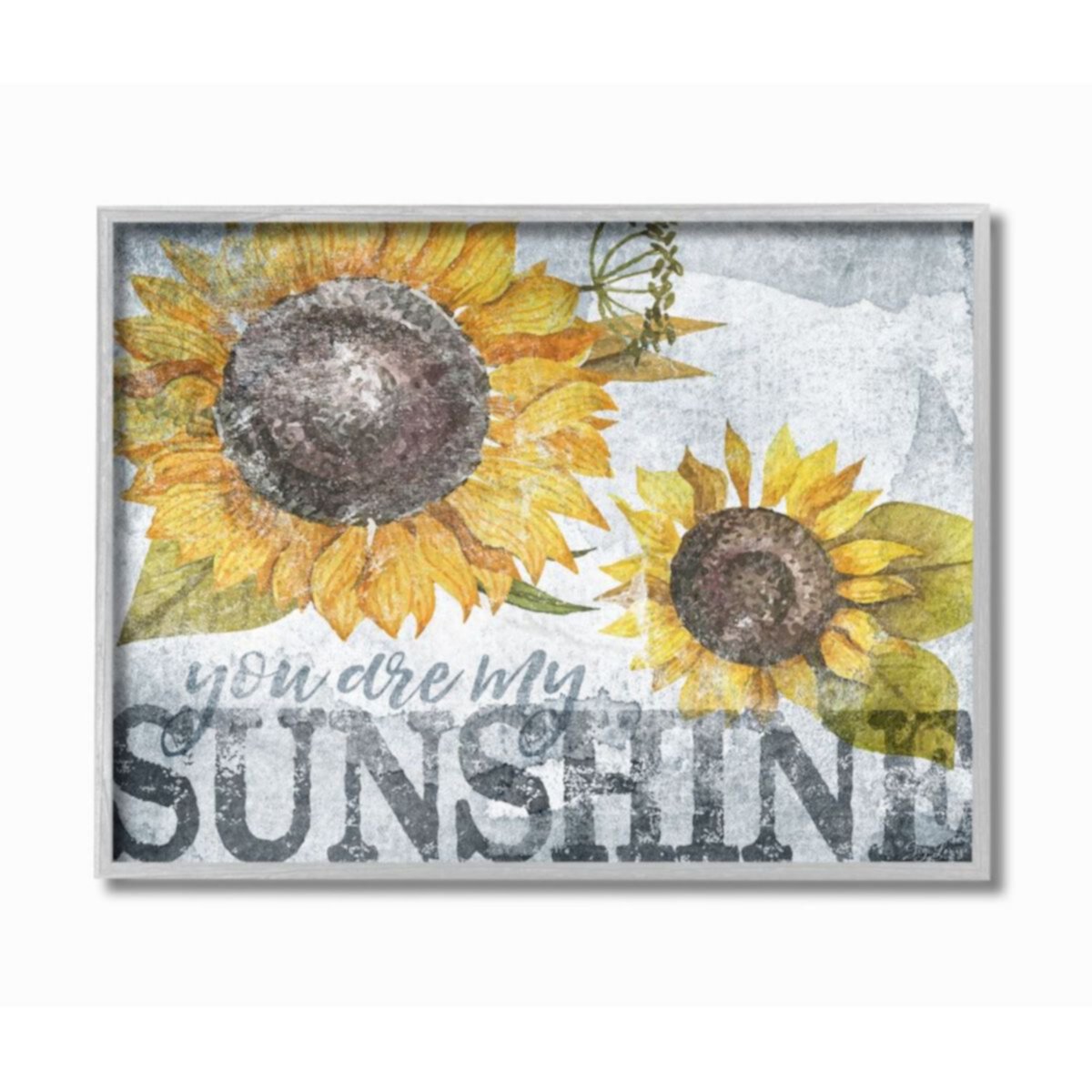 Заказать Настенные картины Stupell Home Decor Sunshine Sunflower Grey ...