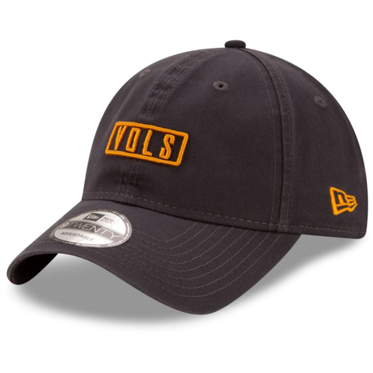 Мужская регулируемая шляпа New Era Charcoal Tennessee Volunteers Simplicity 9TWENTY New Era