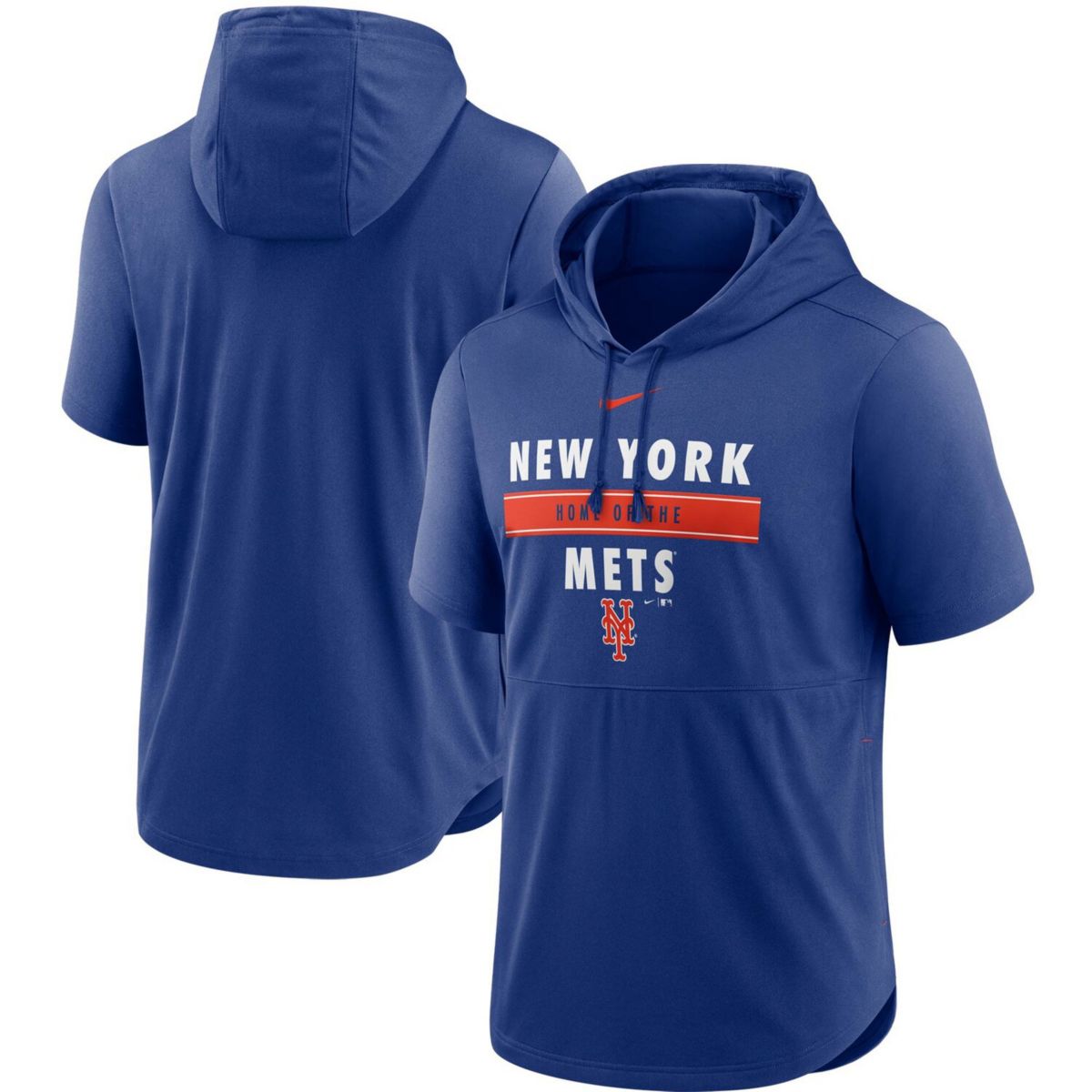 Men's Nike Royal New York Mets Home Team Short Sleeve Hoodie Top Nike
