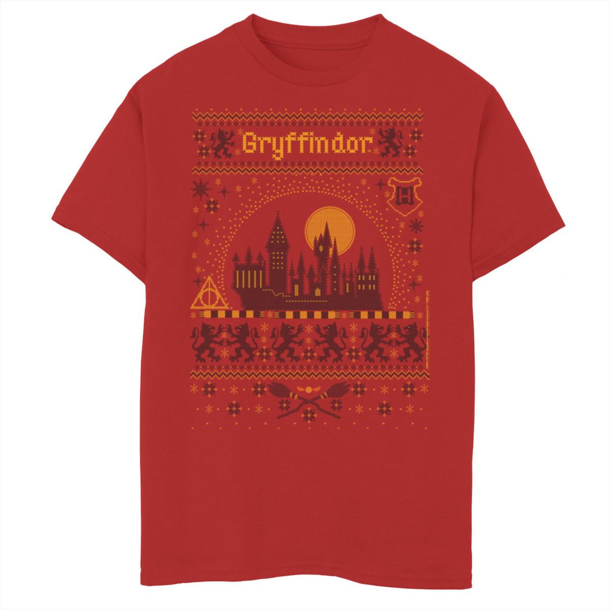 Рождественский свитер Гриффиндора с рисунком Гарри Поттера для мальчиков 8-20 Harry Potter