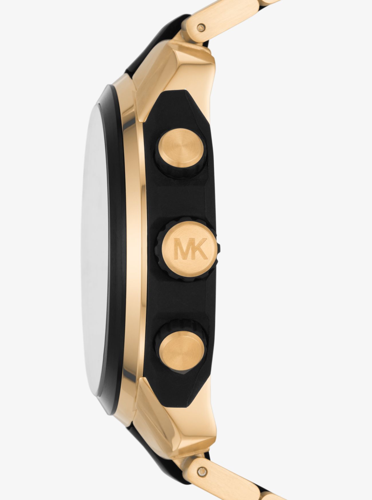 Крупногабаритные часы Kyle в золотистом цвете и силиконе Michael Kors