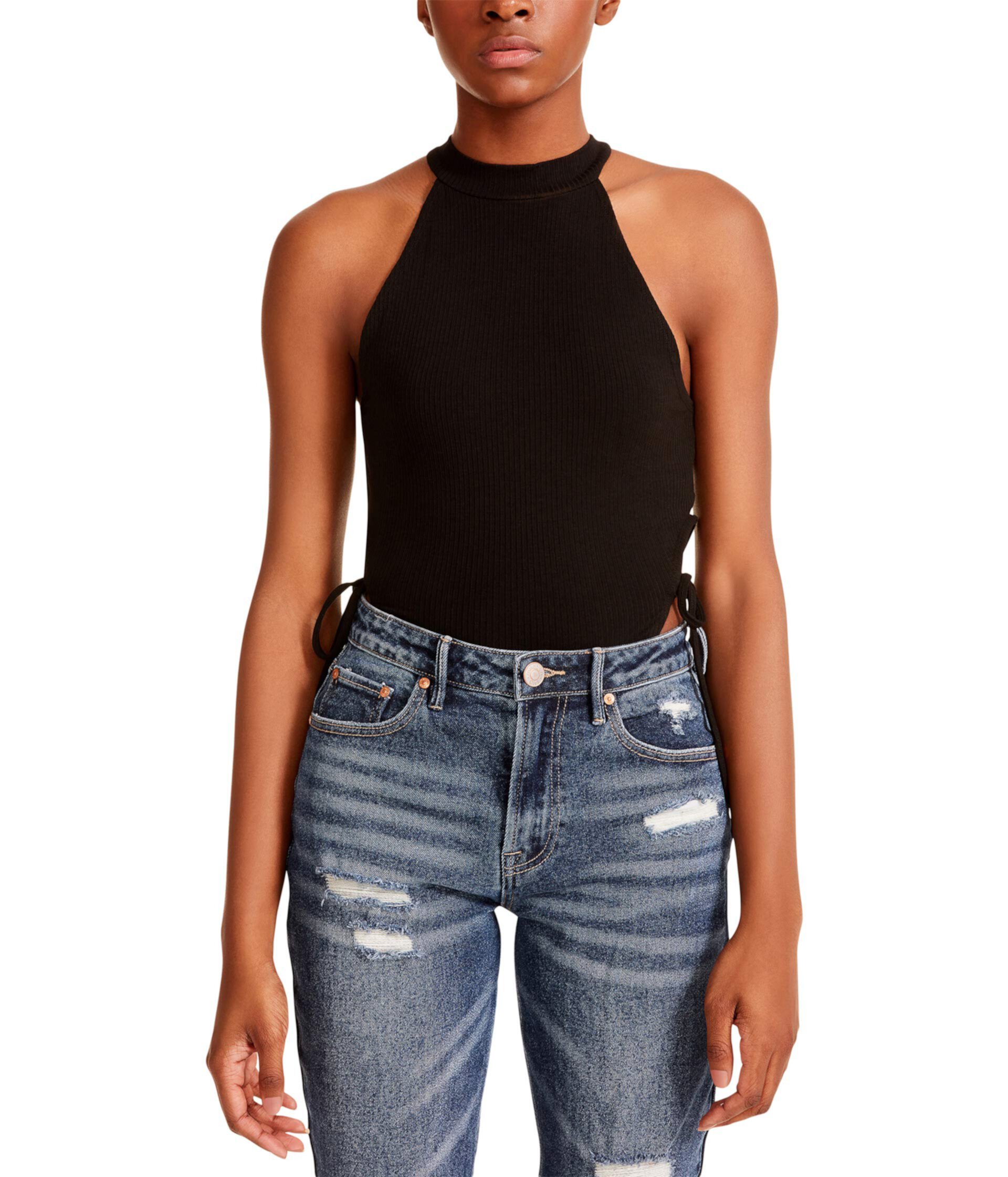 High Cut Mock Neck Bodysuit Madden Girl